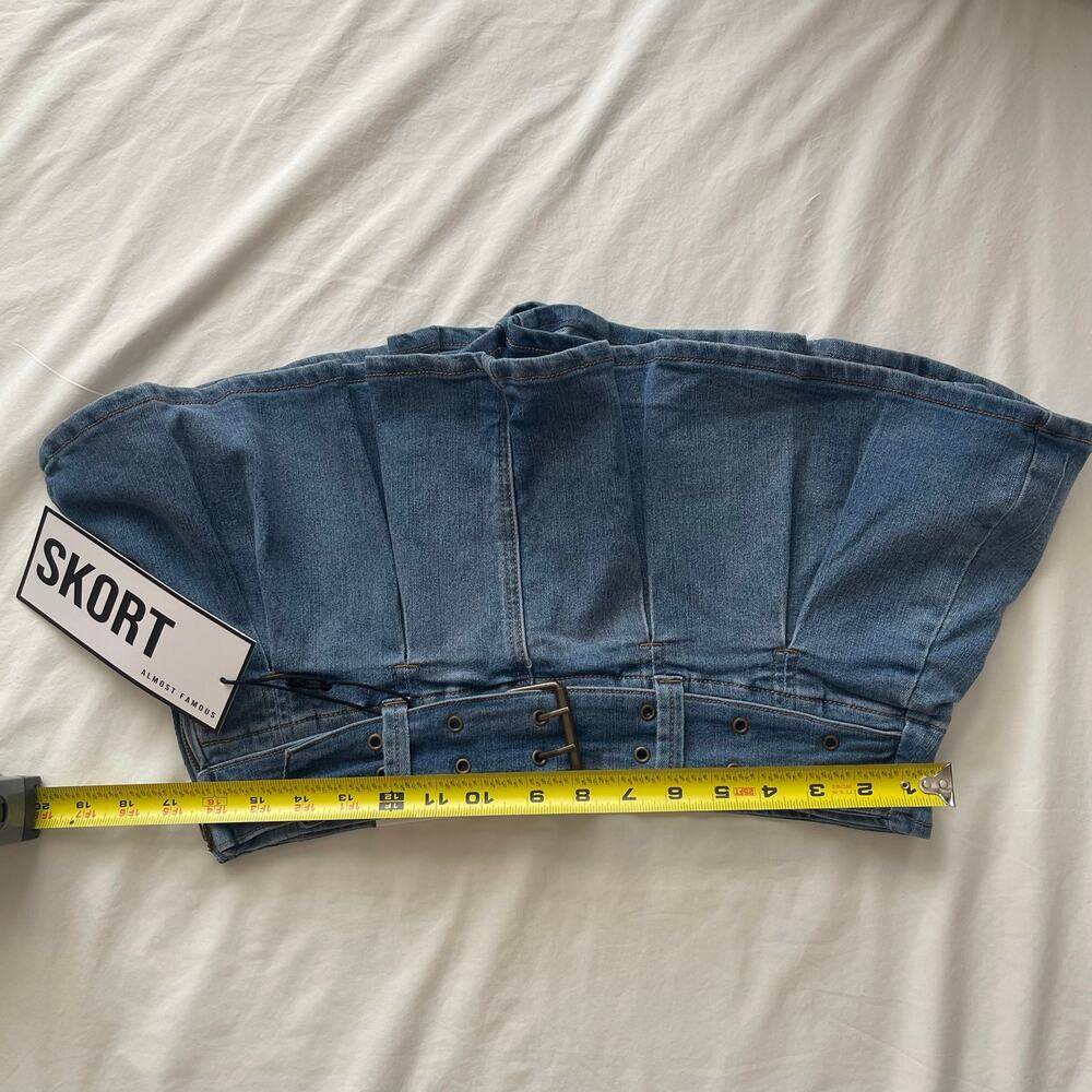 Y2K Micro Skort Pleated with with Belt - size L - Picture 6 of 7
